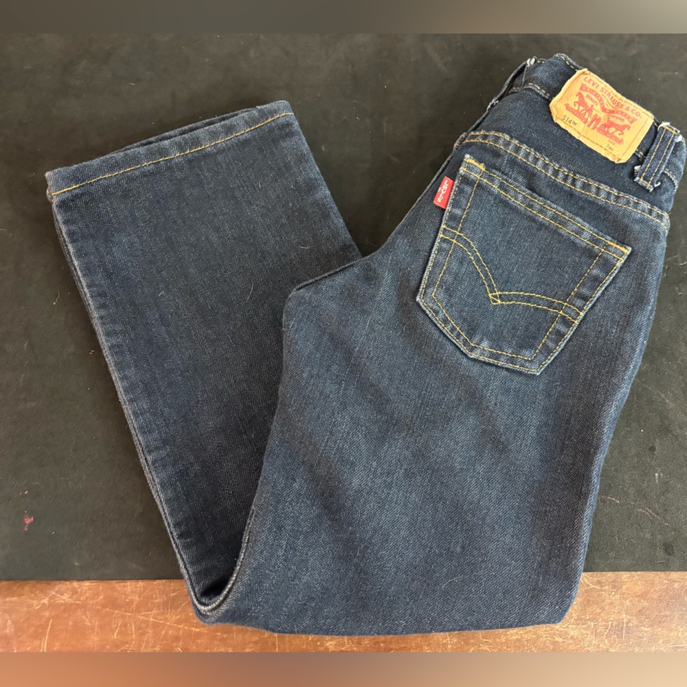 Levi’s 514 straighter dark jeans sz 7 regular boys